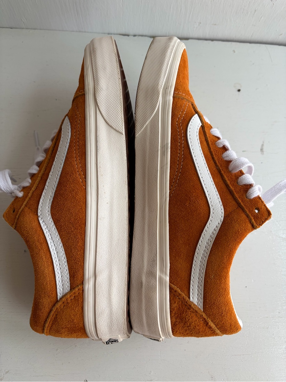 Vans Old Skool Suede & Canvas Sneakers – Orange – Men’s 7 / Women’s 8.5 - Picture 5 of 12
